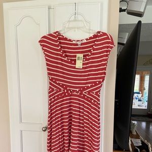 Max Studio red and white striped, new with tags dress, medium